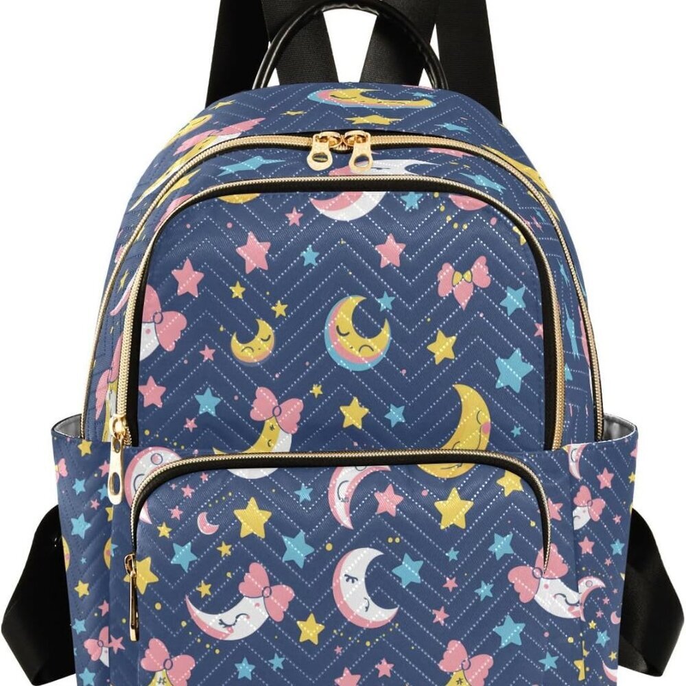 Kawaii Sailor Moon Small Nylon Backpack Purse for Women Travel Daypack